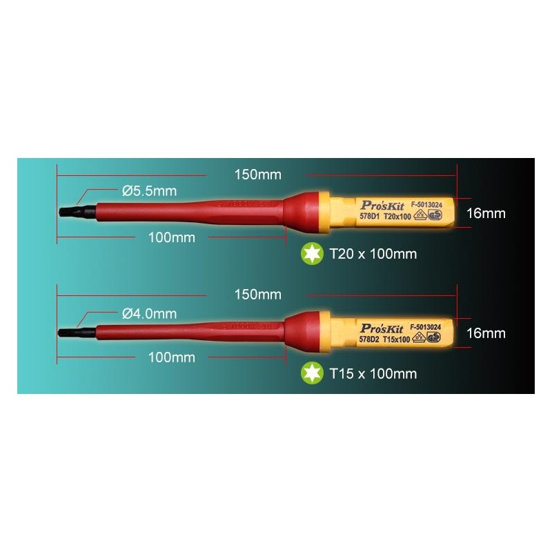 Proskit Screwdriver Insulated VDE Set of 13 pcs - SD-V861 - Proskit Screwdriver Insulated VDE Set of 13 pcs