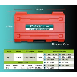 Proskit Screwdriver Insulated VDE Set of 13 pcs - SD-V861 - Proskit Screwdriver Insulated VDE Set of 13 pcs