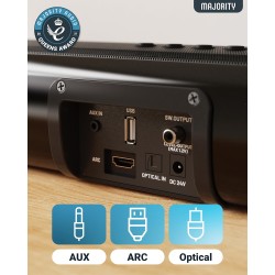 Majority Soundbar - NAGA 40 - 80W 2.1 3D Sound Built-in Sub — Buy in Cyprus with Fast Delivery