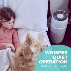 HoMedics TotalClean Petplus - AP-PET35WT - 5in1 Air Purifier & Aroma Diffuser (Active Carbon + HEPA Filter + UVC + Ionise)