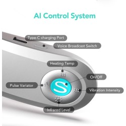 SKG Neck Massager - G7 Pro - Pulse-Heat-APP-Multiple Heads — Buy in Cyprus with Fast Delivery