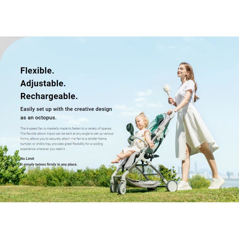 Jisulife Octopus Fan - LIFE1 - Baby White — Buy in Cyprus with Fast Delivery