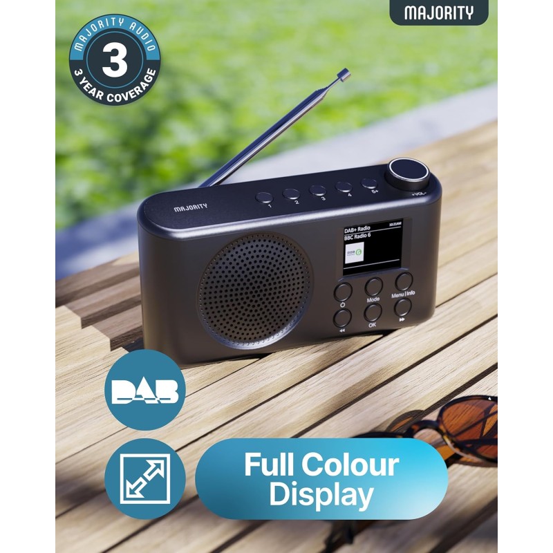 Majority Radio ORWELL Pro Portable with Display - Bluetooth-USB-FM Radio — Buy in Cyprus with Fast Delivery