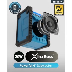 Majority LANDBEACH Portable Rugged Speaker - FM-BT IP65 Waterproof 20hr Battery with PowerBank function