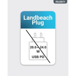 Majority LANDBEACH Portable Rugged Speaker - FM-BT IP65 Waterproof 20hr Battery with PowerBank function