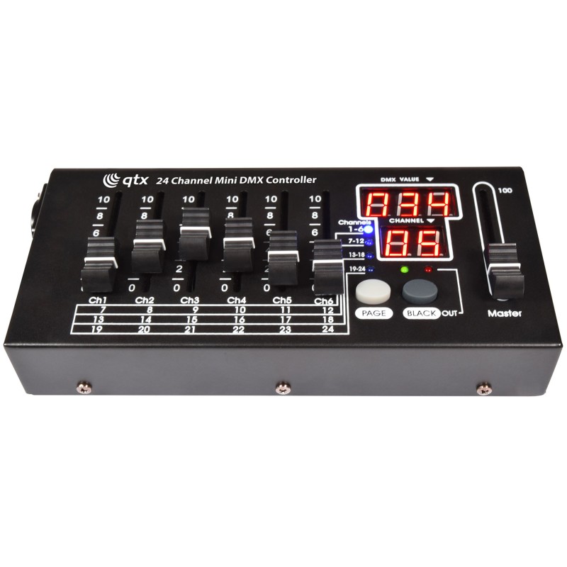 QTX DMX Controller - MDMX-24 - 24 Channel Mini DMX Controller 154.100UK — Buy in Cyprus with Fast Delivery