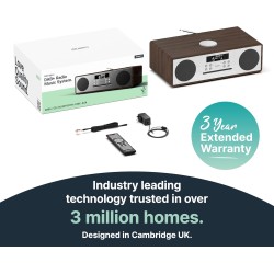 Majority OAKINGTON Mini HiFi System - 120W CD-BT-USB-FM Walnut — Buy in Cyprus with Fast Delivery