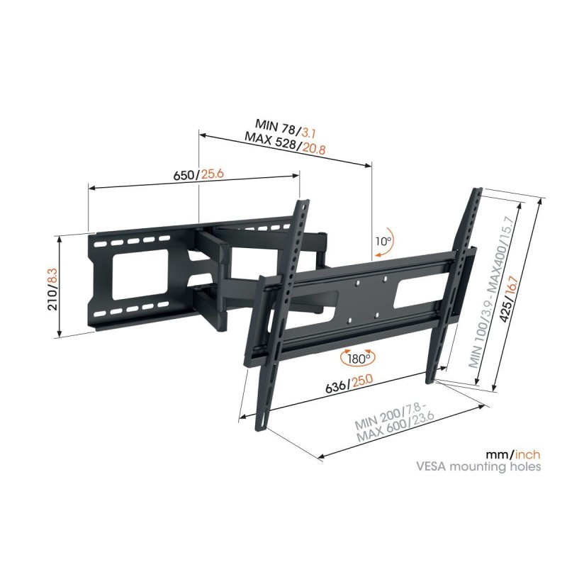 Vogels UP TV Wall Mount - MA4040 - 60x40 Turn 4 arms — Buy in Cyprus with Fast Delivery