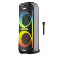 Majority Speakers Portable Karaoke - PULSE P5 - 600W Wireless Mic BT USB RGB UK — Buy in Cyprus with Fast Delivery