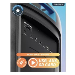 Majority Speakers Portable Karaoke - PULSE P5 - 600W Wireless Mic BT USB RGB UK — Buy in Cyprus with Fast Delivery