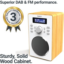 Majority Barton Radio - Digital FM, LED Display, Dual Alarms, Snooze Oak — Buy in Cyprus with Fast Delivery