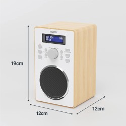 Majority Barton Radio - Digital FM, LED Display, Dual Alarms, Snooze Oak — Buy in Cyprus with Fast Delivery