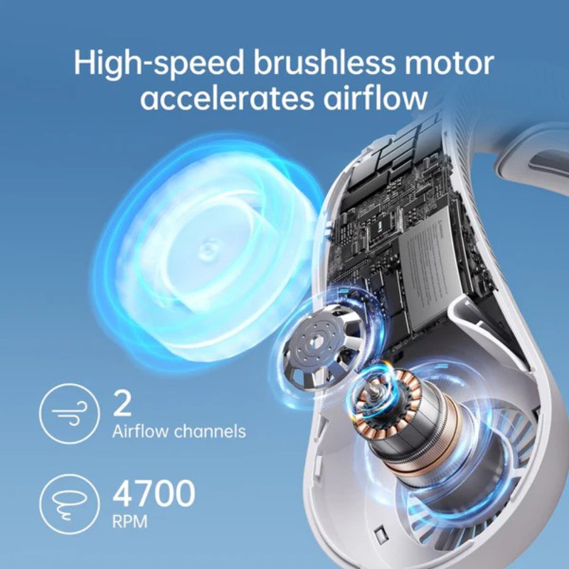 Jisulife Bladeless Turbine Neck Fan - FNL04R - Black — Buy in Cyprus with Fast Delivery