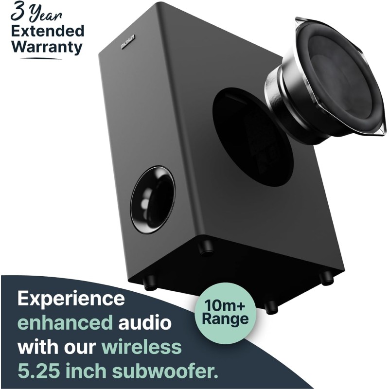 Majority Soundbar - TETON PLUS - 180W Wireless Subwoofer BT-USB-HDMI — Buy in Cyprus with Fast Delivery