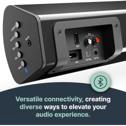 Majority Soundbar - TETON PLUS - 180W Wireless Subwoofer BT-USB-HDMI — Buy in Cyprus with Fast Delivery