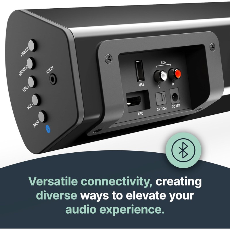 Majority Soundbar - TETON PLUS - 180W Wireless Subwoofer BT-USB-HDMI — Buy in Cyprus with Fast Delivery