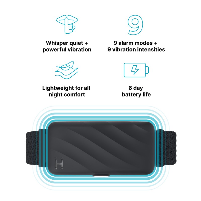 HoMedics Wakeband Vibrating Alarm Wristband - SS-WB100BK-WW - Black — Buy in Cyprus with Fast Delivery