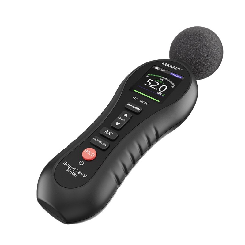 Noyafa Sound Level Meter - NF-562S - Dual A/C Weighting, Real-Time Alarm & Color LCD Display