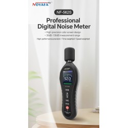 Noyafa Sound Level Meter - NF-562S - Dual A/C Weighting, Real-Time Alarm & Color LCD Display