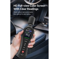 Noyafa Sound Level Meter - NF-562S - Dual A/C Weighting, Real-Time Alarm & Color LCD Display