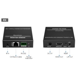Lenkeng HDMI Extender over Ethernet 4K120Hz IR & RS232 - LKV610HH - HDMI Extender over Ethernet 4K120Hz IR & RS232