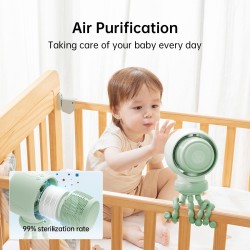 Jisulife Stroller Fan - Life2 - Green — Buy in Cyprus with Fast Delivery