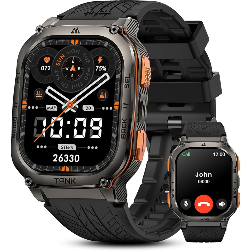 Kospet TANK - M3 ULTRA - Rugged Smartwatch GPS Silicone Black — Buy in Cyprus with Fast Delivery