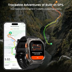 Kospet TANK - M3 ULTRA - Rugged Smartwatch GPS Silicone Black — Buy in Cyprus with Fast Delivery