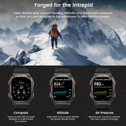 Kospet TANK - M3 ULTRA - Rugged Smartwatch GPS Silicone Black — Buy in Cyprus with Fast Delivery