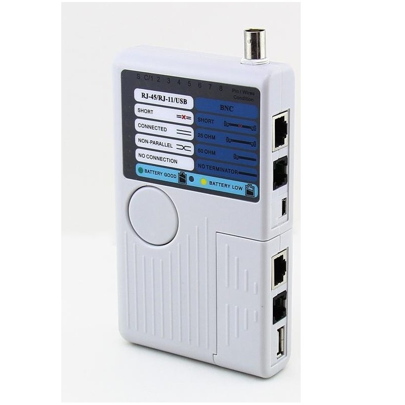 Noyafa Network Cable Tester - NF-3468 - 4-In-1 for USB, BNC, RJ11 and RJ45 Connections — Buy in Cyprus with Fast Delivery