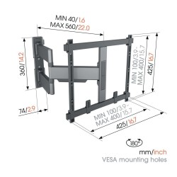 Vogels ELITE TV Wall Mount - TVM5445 - 40x40 Turn 2 arms 35kg 56cm — Buy in Cyprus with Fast Delivery