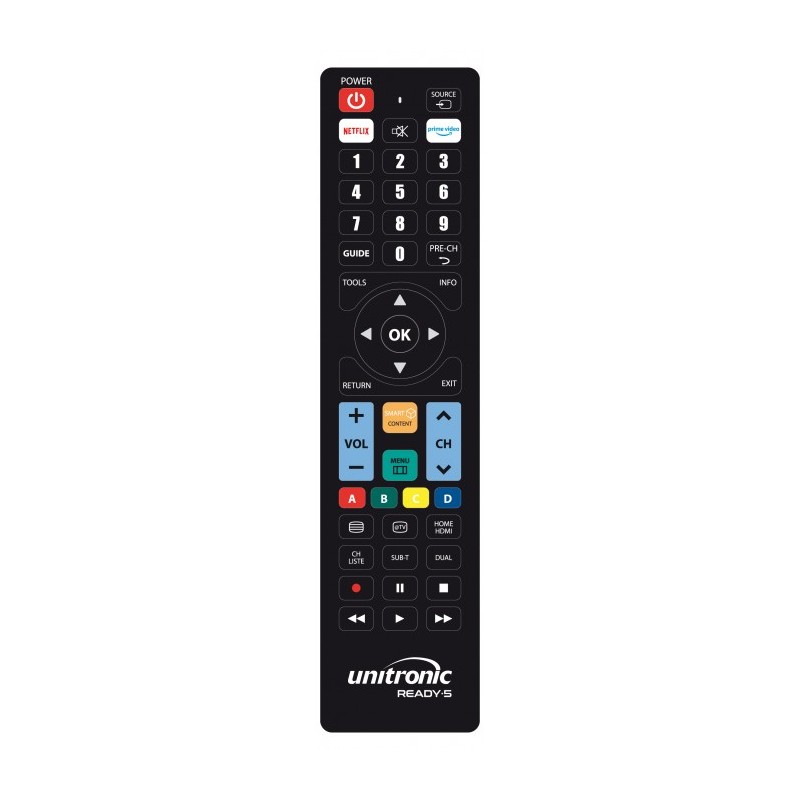 Unitronic Multibrand TV Replacement Remote - Ready5 - TV Replacement Remote — Buy in Cyprus with Fast Delivery