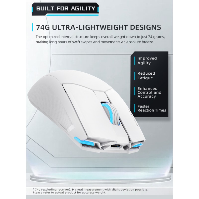 Machenike Wireless Gaming Mouse - M7 Pro - White — Buy in Cyprus with Fast Delivery