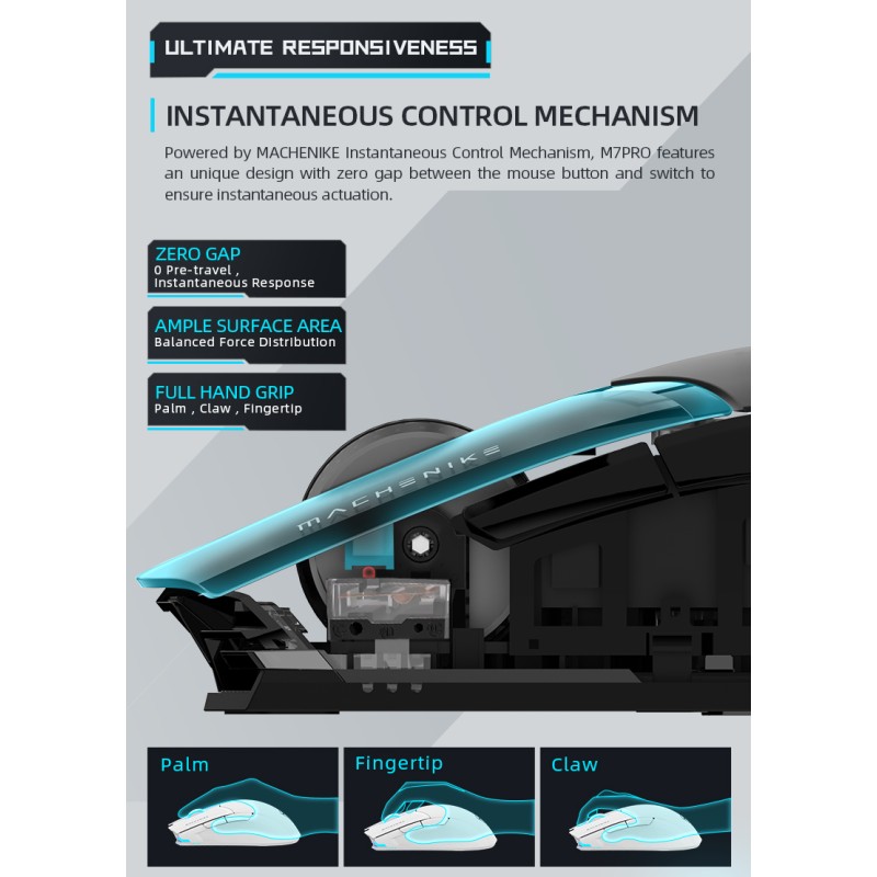 Machenike Wireless Gaming Mouse - M7 Pro - White — Buy in Cyprus with Fast Delivery