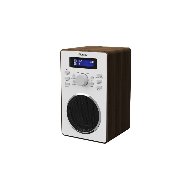 Majority BARTON Radio - Digital FM,LED Display,Dual Alarms,Snooze Oak — Buy in Cyprus with Fast Delivery