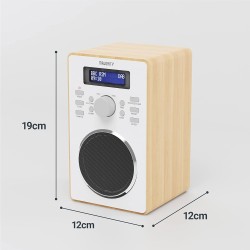 Majority BARTON Radio - Digital FM,LED Display,Dual Alarms,Snooze Oak — Buy in Cyprus with Fast Delivery