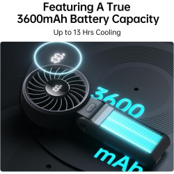 Jisulife Portable Personal Fan - Life7 - 3600mAh Black — Buy in Cyprus with Fast Delivery