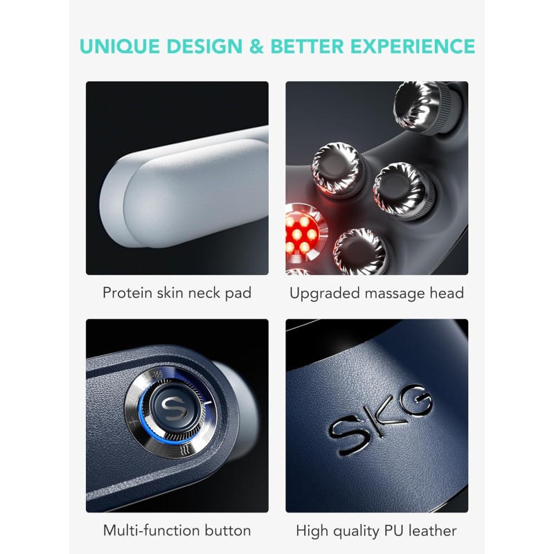 SKG Neck Massager - G7 Pro-Fold - Pulse-Heat-APP-Multiple Heads — Buy in Cyprus with Fast Delivery
