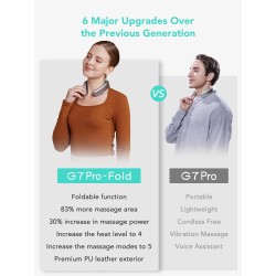 SKG Neck Massager - G7 Pro-Fold - Pulse-Heat-APP-Multiple Heads — Buy in Cyprus with Fast Delivery