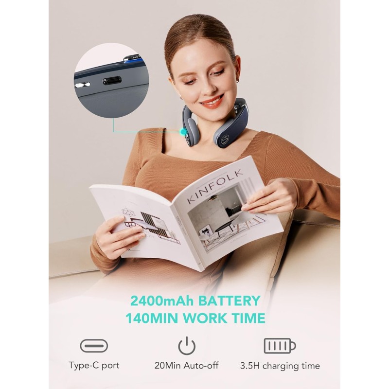 SKG Neck Massager - G7 Pro-Fold - Pulse-Heat-APP-Multiple Heads — Buy in Cyprus with Fast Delivery