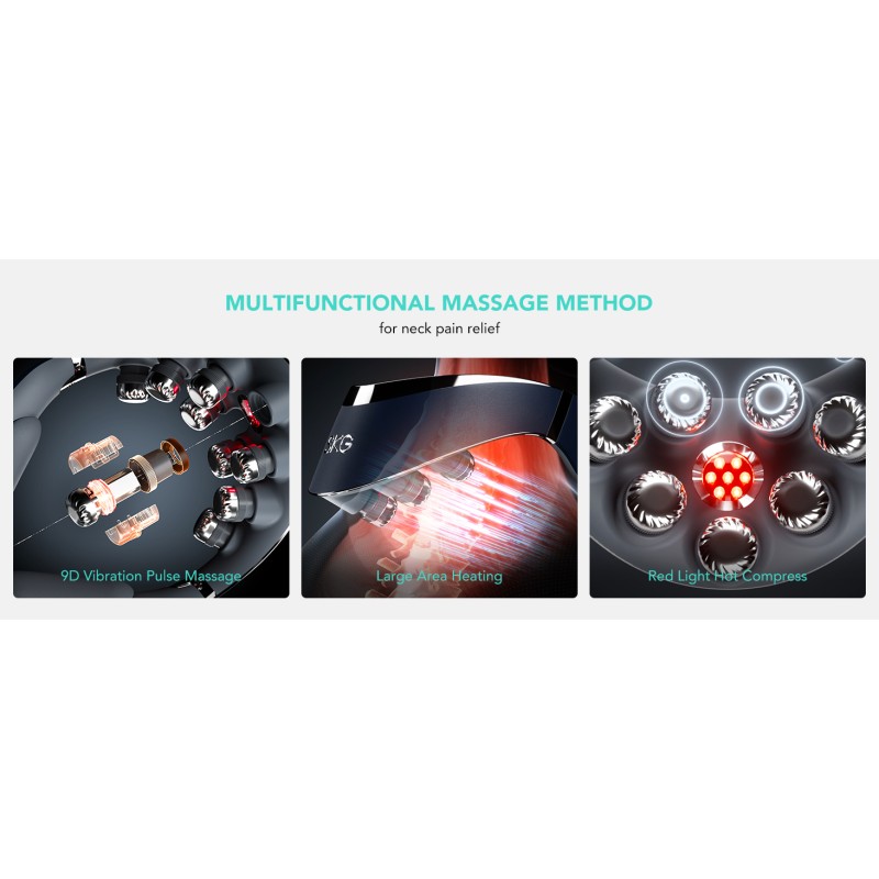 SKG Neck Massager - G7 Pro-Fold - Pulse-Heat-APP-Multiple Heads — Buy in Cyprus with Fast Delivery