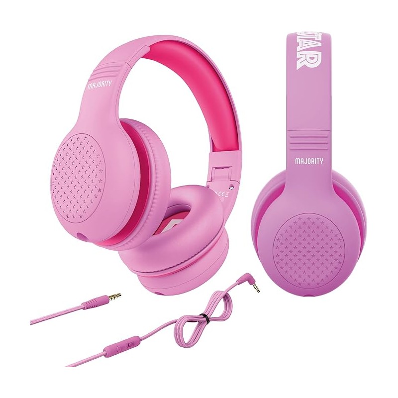 Majority SUPERSTAR Headphones - Pink - Kids Over Ear — Buy in Cyprus with Fast Delivery
