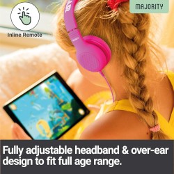 Majority SUPERSTAR Headphones - Pink - Kids Over Ear — Buy in Cyprus with Fast Delivery