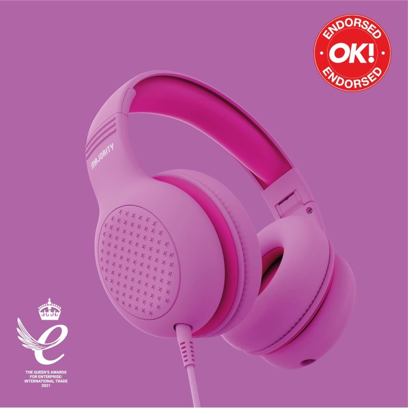 Majority SUPERSTAR Headphones - Pink - Kids Over Ear — Buy in Cyprus with Fast Delivery