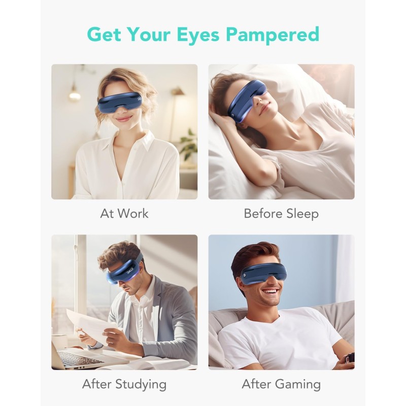 SKG Eye Massager - E3 Pro - Airbag-Hot Compress-Music & Visible Window — Buy in Cyprus with Fast Delivery