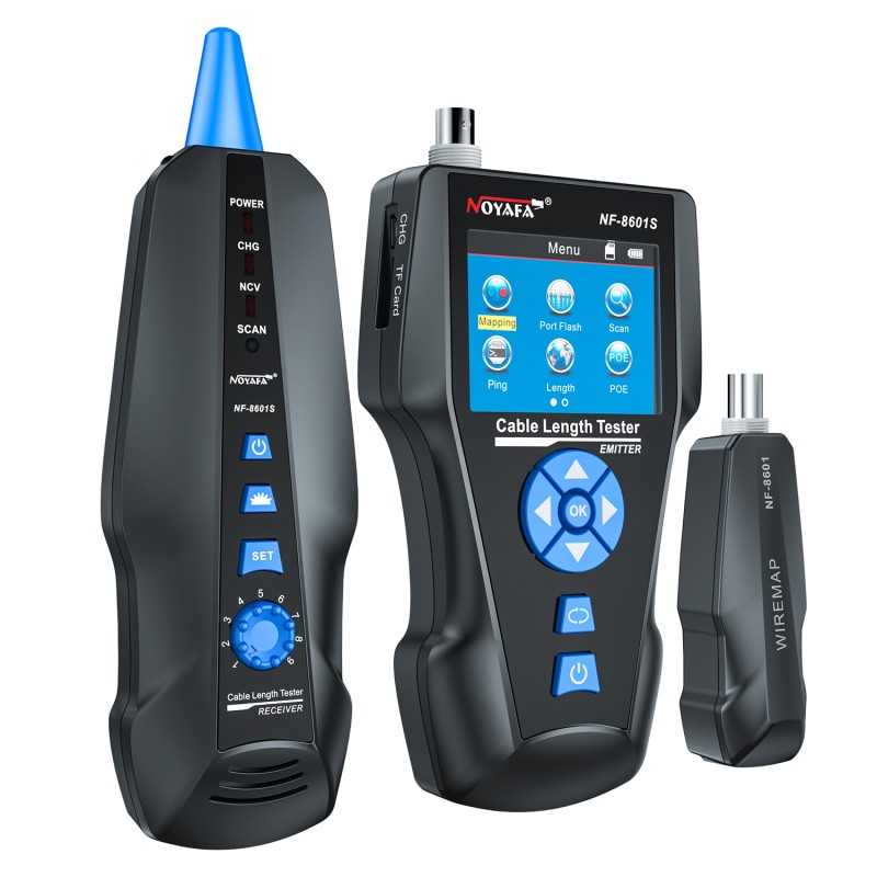 Noyafa Multi-Function Cable Tester with PoE, Ping, TDR Length Measurement, Port Flashing & NCV for RJ45, RJ11, BNC, C...
