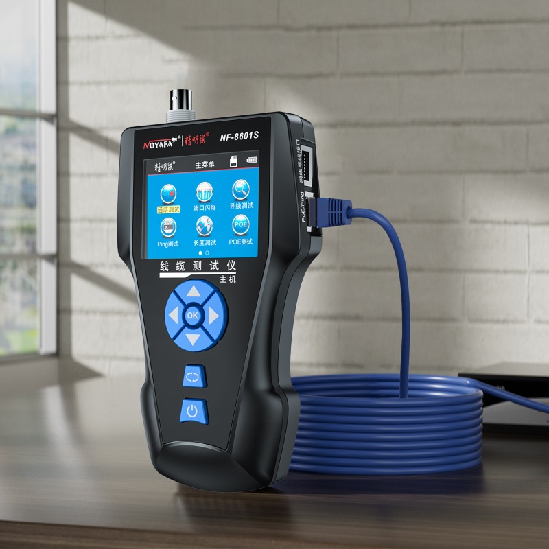 Noyafa Multi-Function Cable Tester with PoE, Ping, TDR Length Measurement, Port Flashing & NCV for RJ45, RJ11, BNC, C...