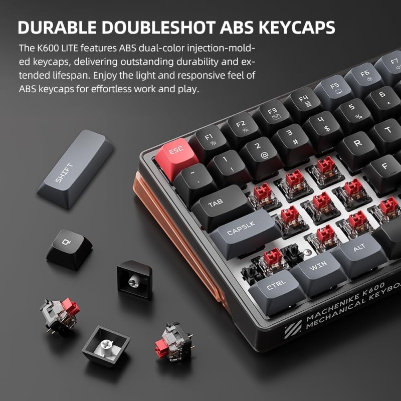 Machenike LITE Mechanical Gaming Keyboard - K600-B100 - 104 Red Switch Keys — Buy in Cyprus with Fast Delivery