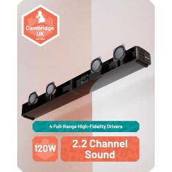 Majority Soundbar - SB80 - Split 2in1 Bar Speakers 120W BT,HDMI,USB (Oakcastle) — Buy in Cyprus with Fast Delivery