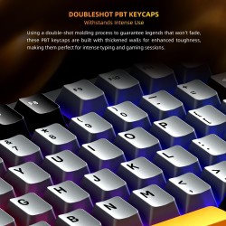 Machenike Keyboard - K600-B82W - Gasket Wireless BT Gaming Mechanical Keyboard Brown Switches